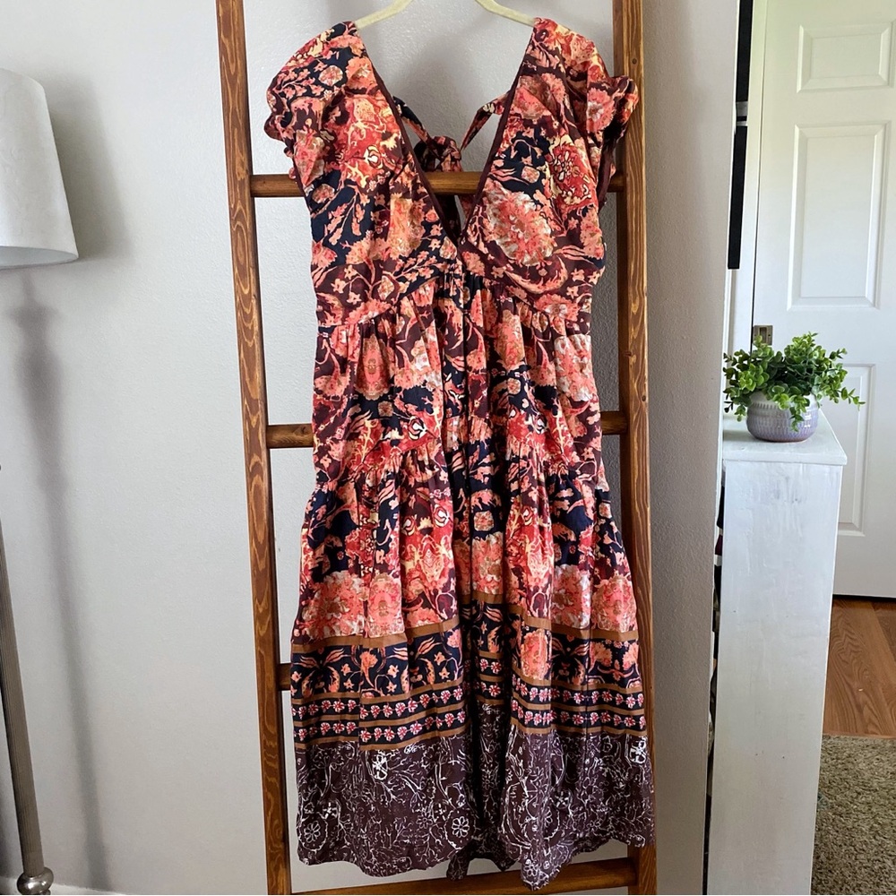 Anthro / Printed Midi dress